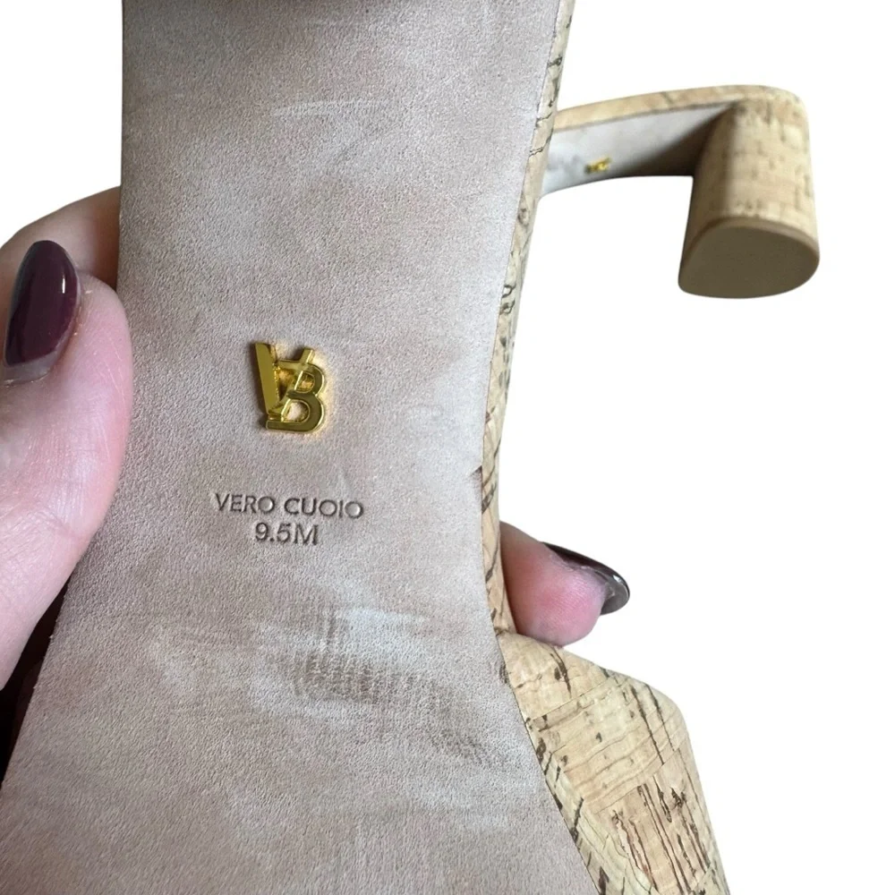 Veronica Beard - Dali Platform Cork Block Heel Sandals Sz 9.5